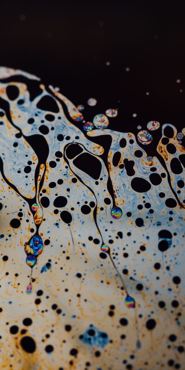 Phone wallpaper: Spots, Motley, Divorces, Stains, Multicolored, Liquid, Abstract free download