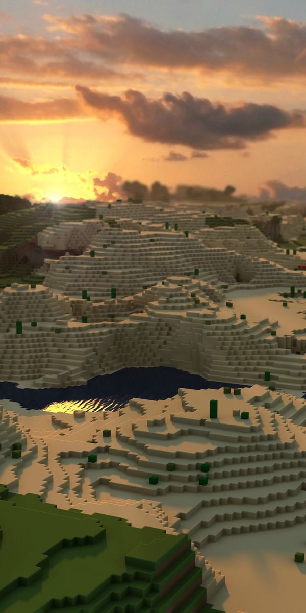 Breathtaking Minecraft Sunset Over Sand Dunes