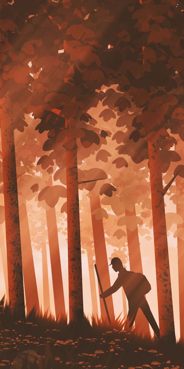 Phone wallpaper: Trees, Forest, Traveler, Art, Traveller free download