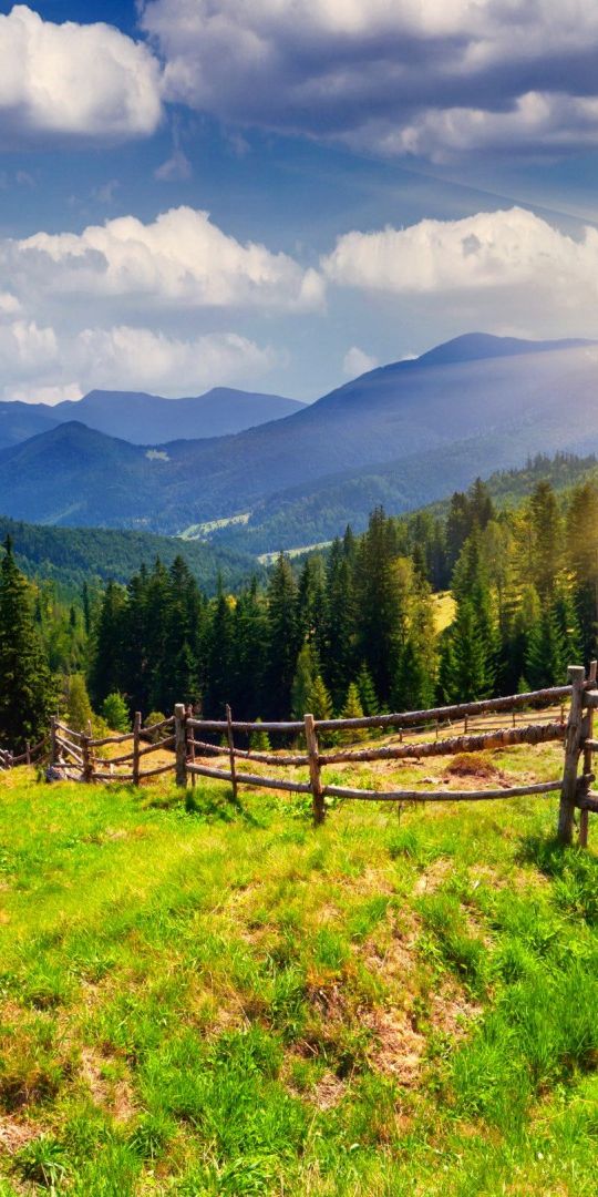 Phone wallpaper: Farm, Mountains, Nature, Mountain, Sunlight, Earth free download