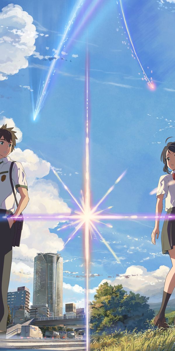 Beautiful Wallpaper of Mitsuha and Taki from Kimi no Na Wa
