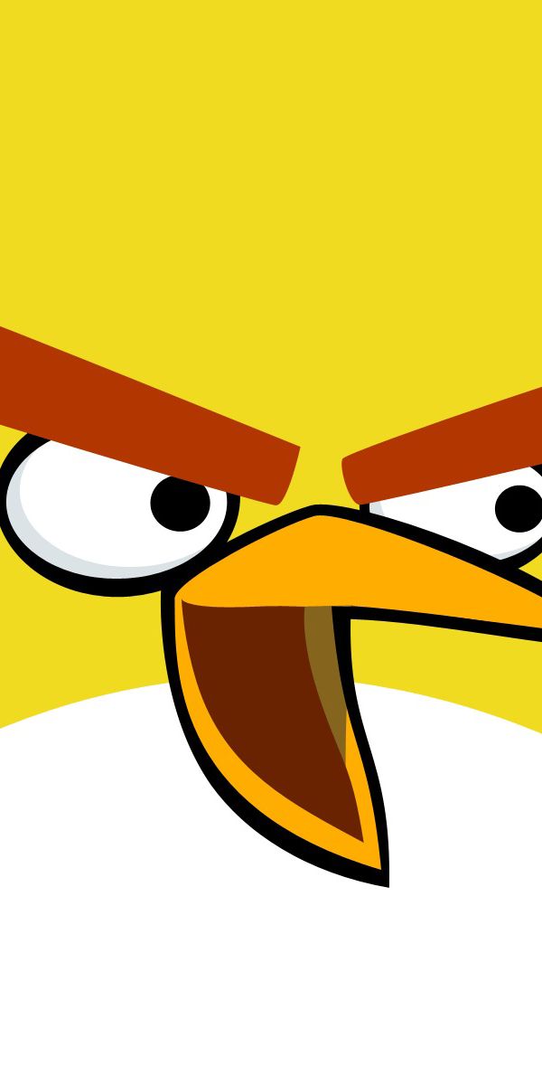 Angry Birds Yellow - Iconic Mobile Wallpaper
