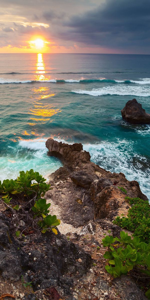 Sunset Over the Indonesian Coastline