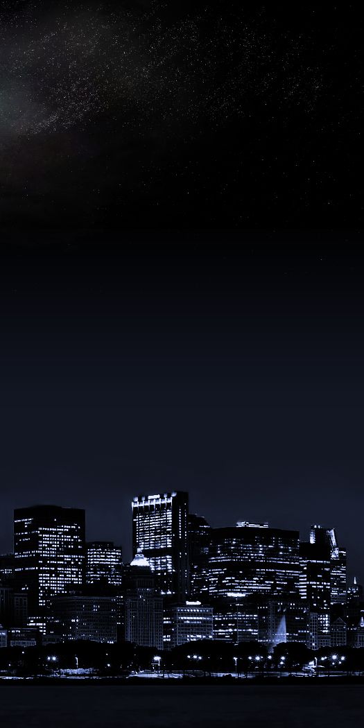 Chicago Cityscape at Night - Elegant Mobile Wallpaper