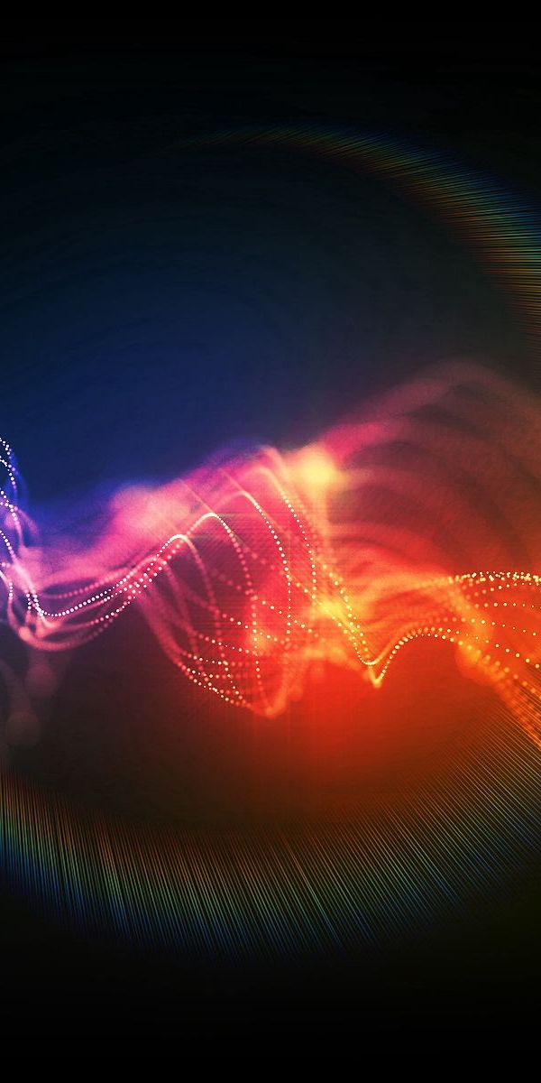 Multicolored Abstract Waves Wallpaper - 4K Phone Background with Light and Shadow