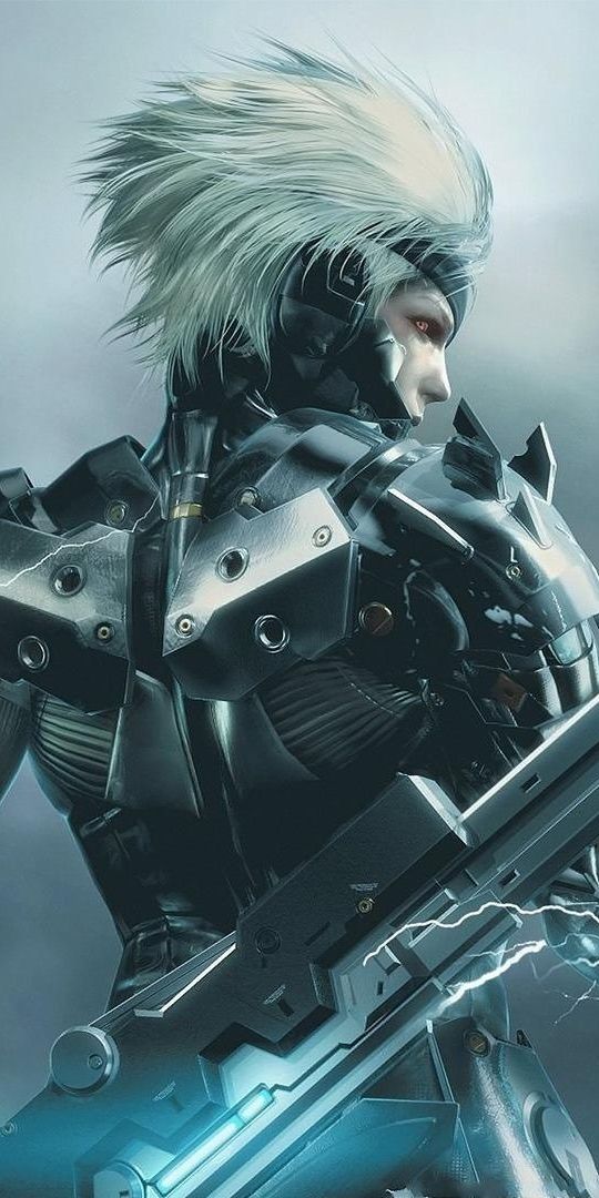 Metal Gear Character Wallpaper with Turquoise Highlights