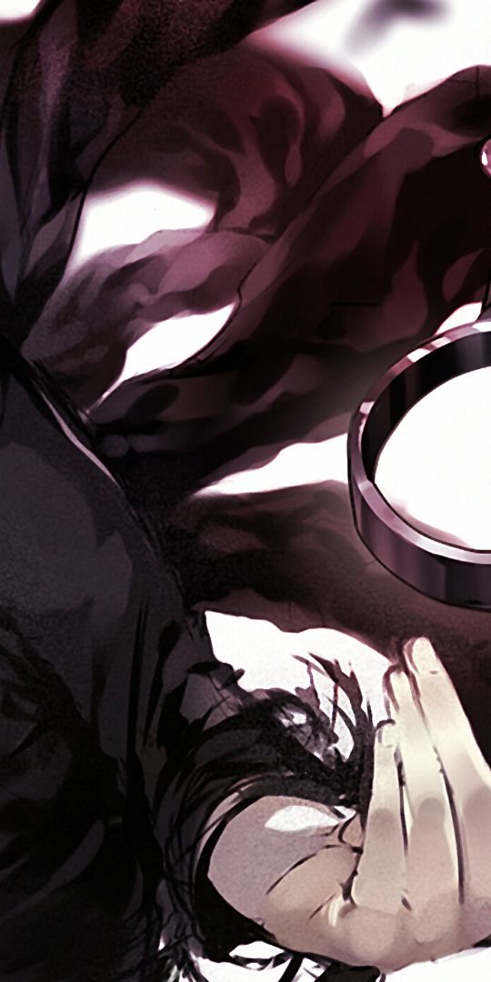 Dynamic Tokyo Ghoul Phone Wallpaper Featuring Ken Kaneki with Chains and Kagune