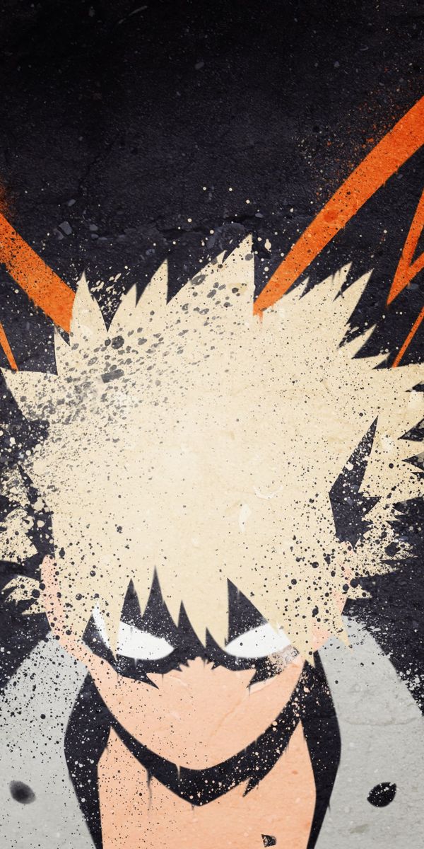 Beautiful Minimalist Katsuki Bakugou Wallpaper for Anime Fans