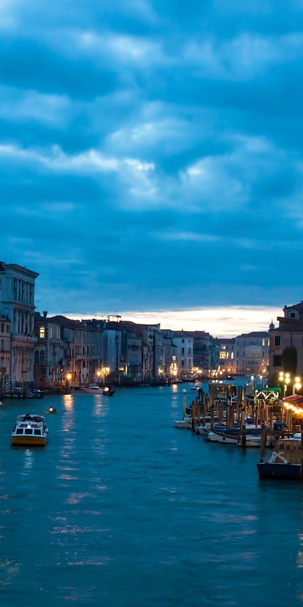 Beautiful Night Scene of Venice, Italy