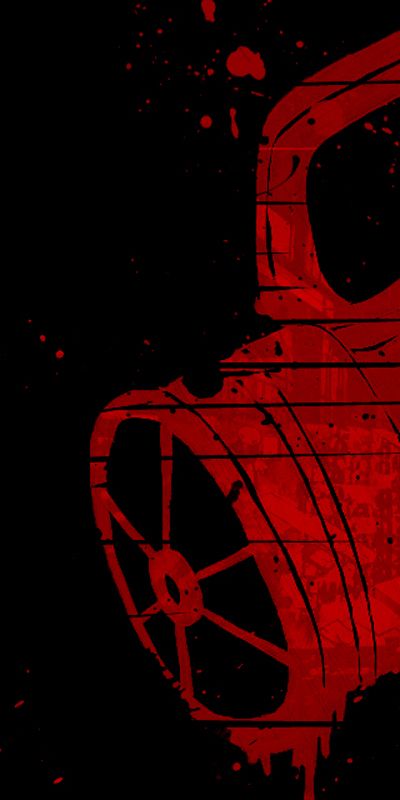 Dark Red Gas Mask Phone Wallpaper