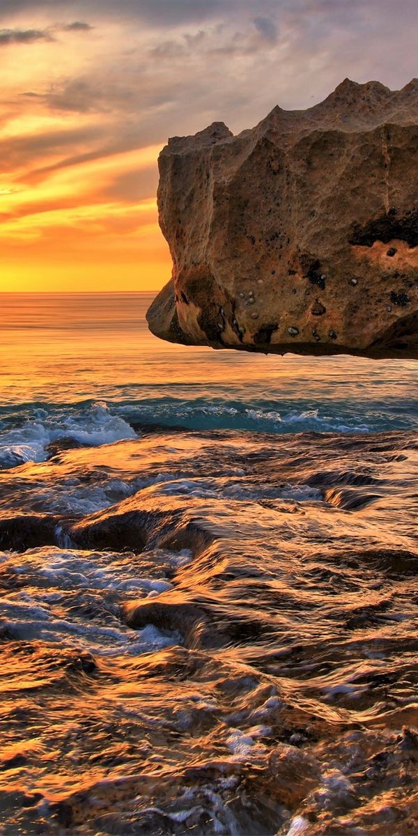 Phone wallpaper: Sunset, Sea, Horizon, Ocean, Earth free download