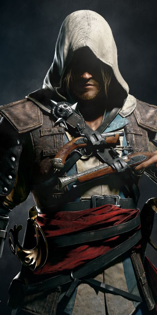 Assassin's Creed Black Phone Wallpaper for Gamers
