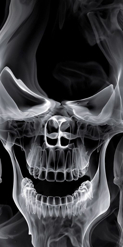 Dark Skull Art Wallpaper - A Striking Mobile Background