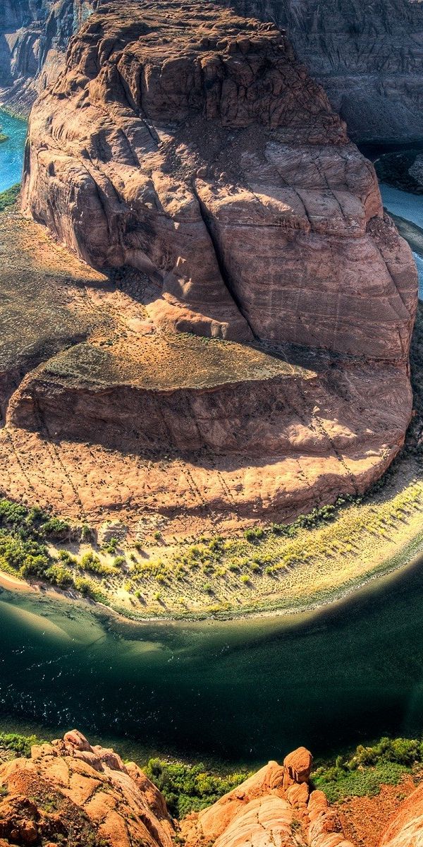 Phone wallpaper: Nature, Water, Canyon, Earth, Canyons, Horseshoe Bend free download