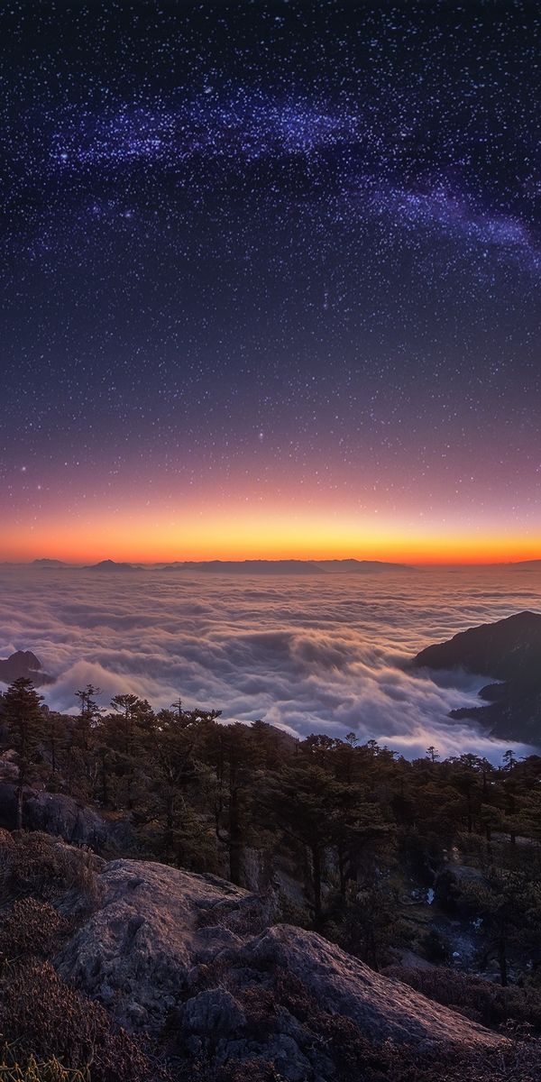 Breathtaking Milky Way Over Serene Night Landscape