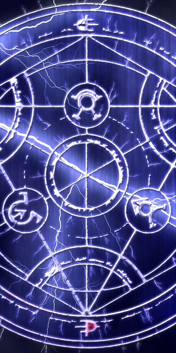 Intricate Fullmetal Alchemist 4K Phone Wallpaper Featuring Alchemical Circle