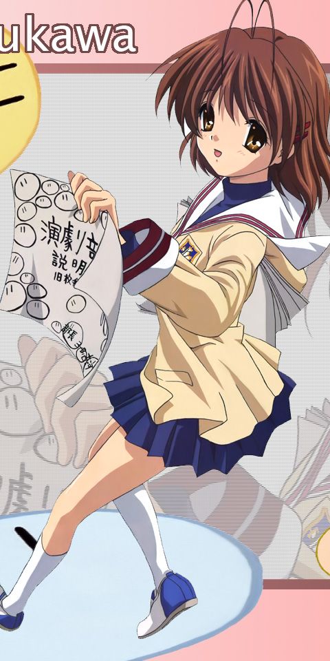 Phone wallpaper: Anime, Clannad, Nagisa Furukawa free download
