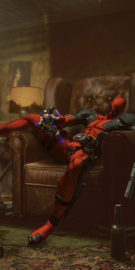 Deadpool Relaxing in a Chaotic Room