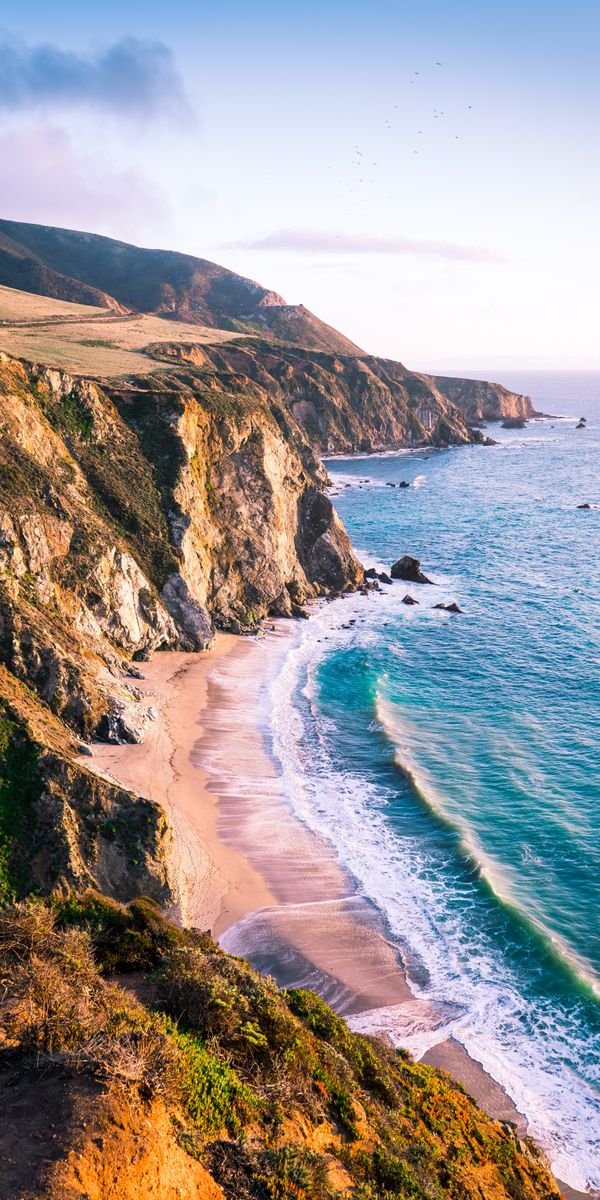 Epic Coastal Landscape with Cliffs and Sea for Your Mobile Wallpaper