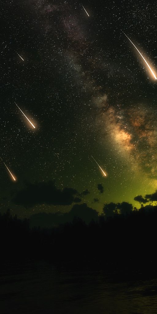 Fantasy Night Sky with Shooting Stars