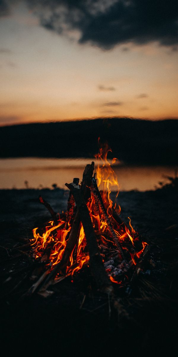 Enchanting Bonfire Under the Twilight Sky