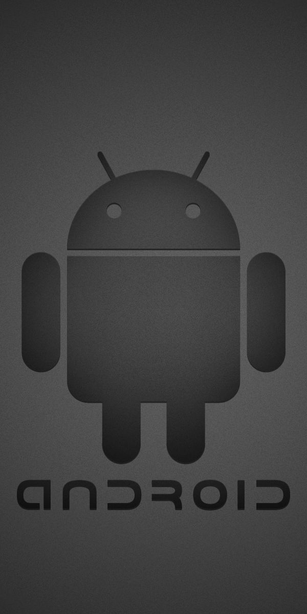 Sleek Dark Android Logo Wallpaper for Your Phone