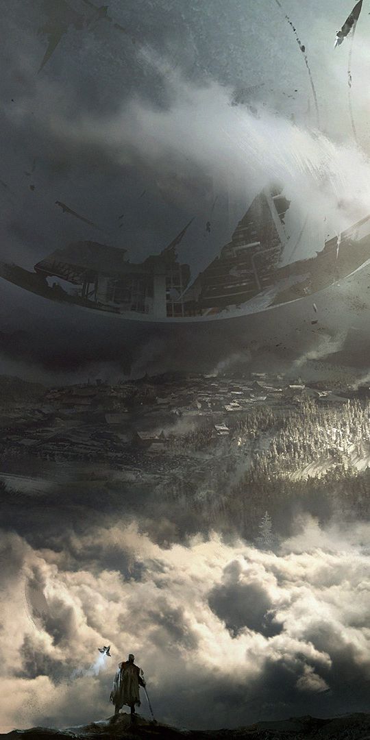Epic Destiny 2 Landscape with Planet for Mobile Wallpaper