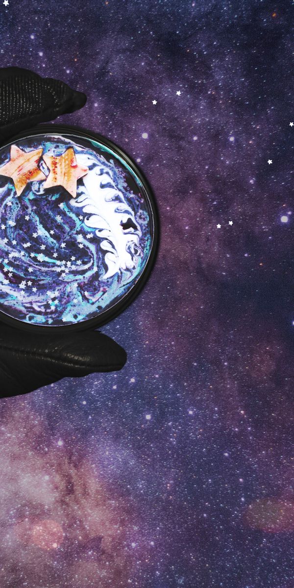 Phone wallpaper: Miscellaneous, Miscellanea, Stars, Hand, Cup, Art, Universe free download