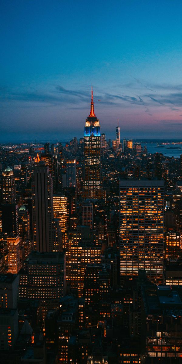 New York City Night Skyline Wallpaper