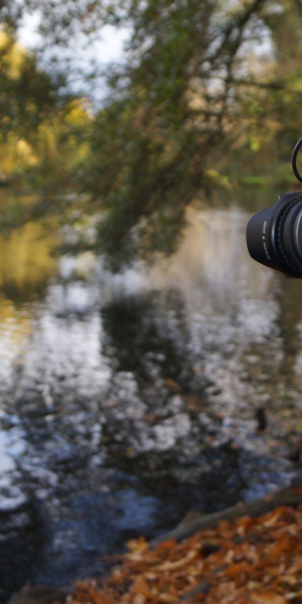 Phone wallpaper: Water, Lake, Blur, Pond, Lens, Camera, Microphone, Man Made, Sony free download