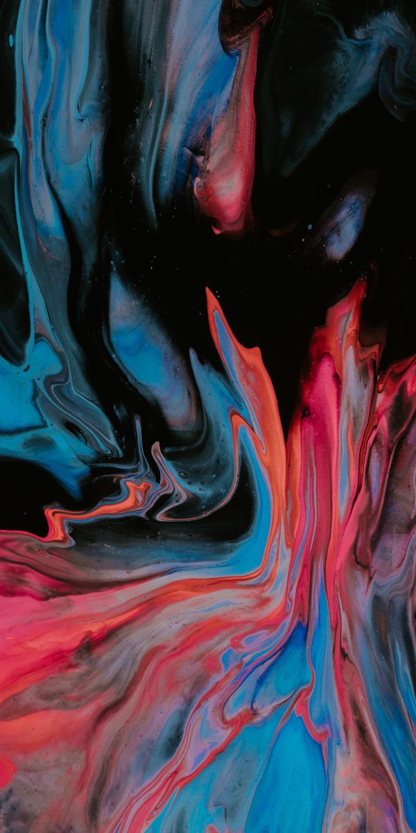 Vibrant Multicolored Abstract Fluid Art Wallpaper