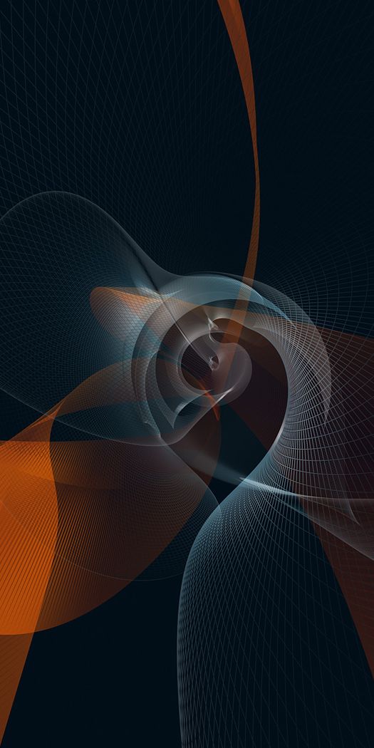 Abstract Sci-Fi Landscape with Fractal Patterns in Vibrant Colors