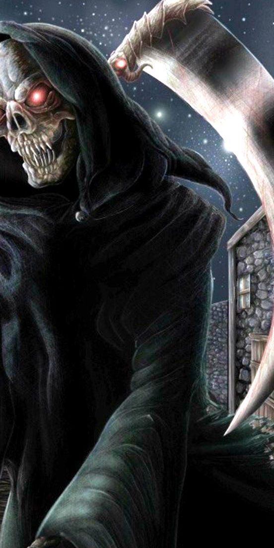 Dark Grim Reaper Wallpaper: A Hauntingly Beautiful Design for Your Space