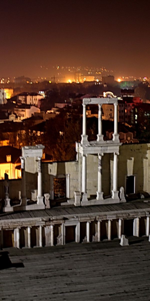 Phone wallpaper: Theatre, Cities, Man Made, Night, City, Dark free download