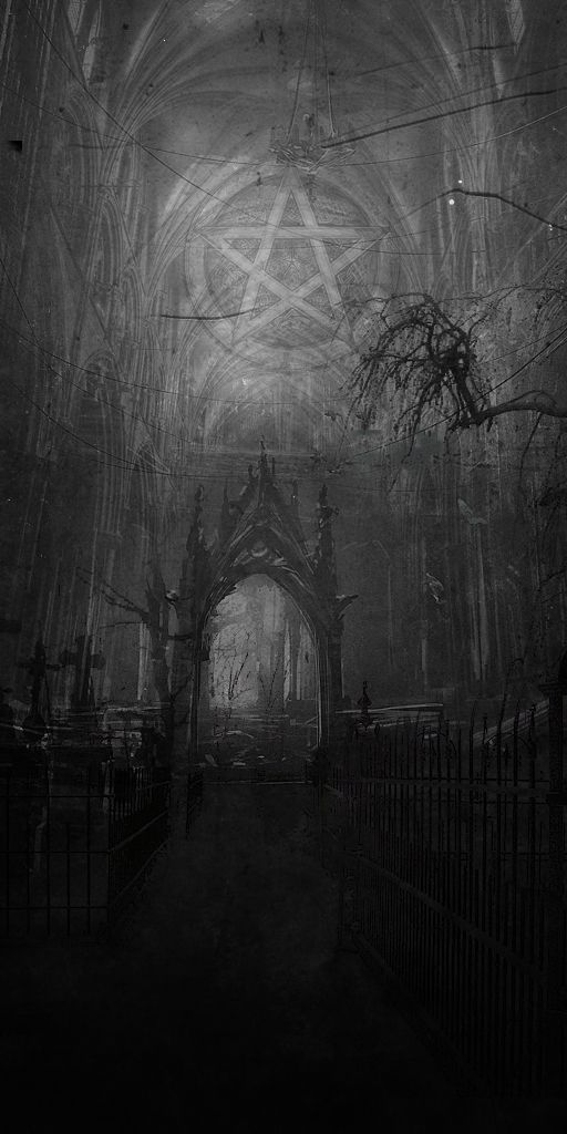 Dark Occult Wallpaper with Gothic Elements
