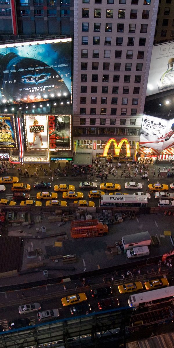 Vibrant Times Square Cityscape Phone Wallpaper