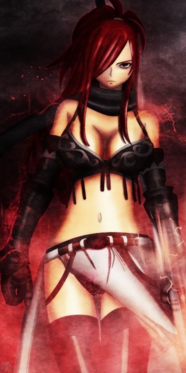 Phone wallpaper: Anime, Fairy Tail, Erza Scarlet free download