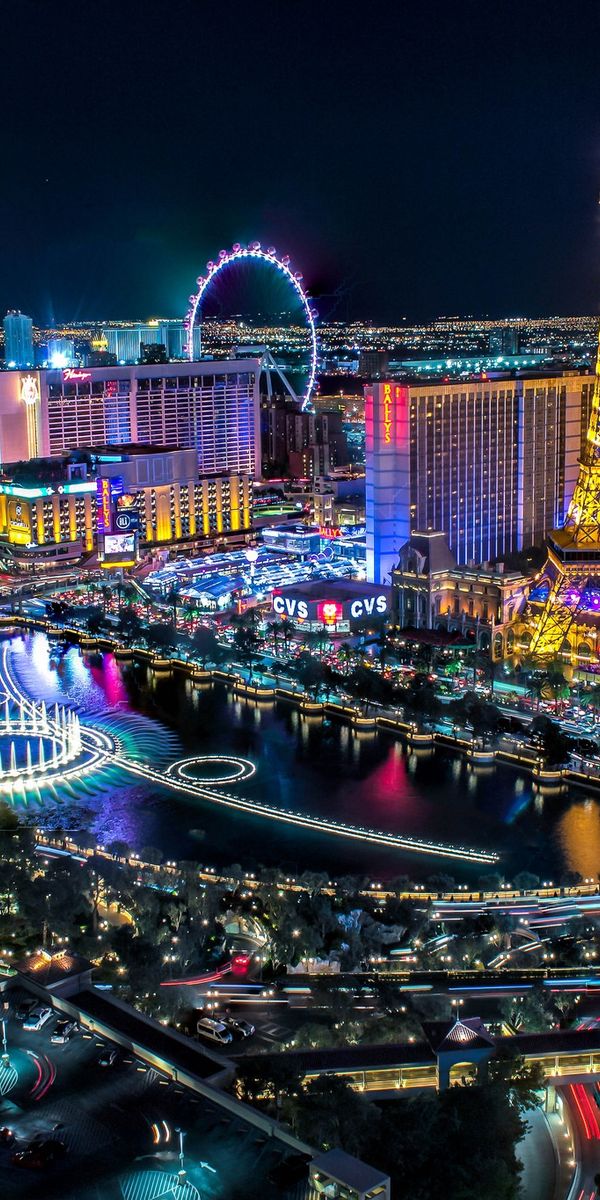Breathtaking Las Vegas Night View - Perfect Mobile Wallpaper