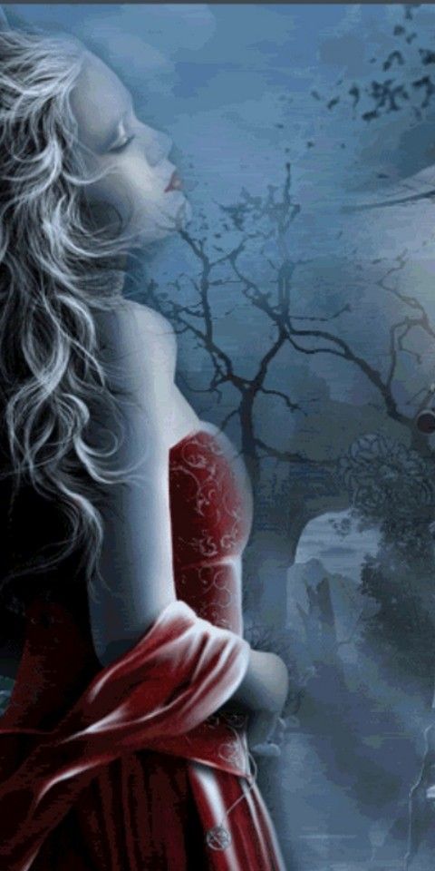 Phone wallpaper: Fantasy, Night, Women free download