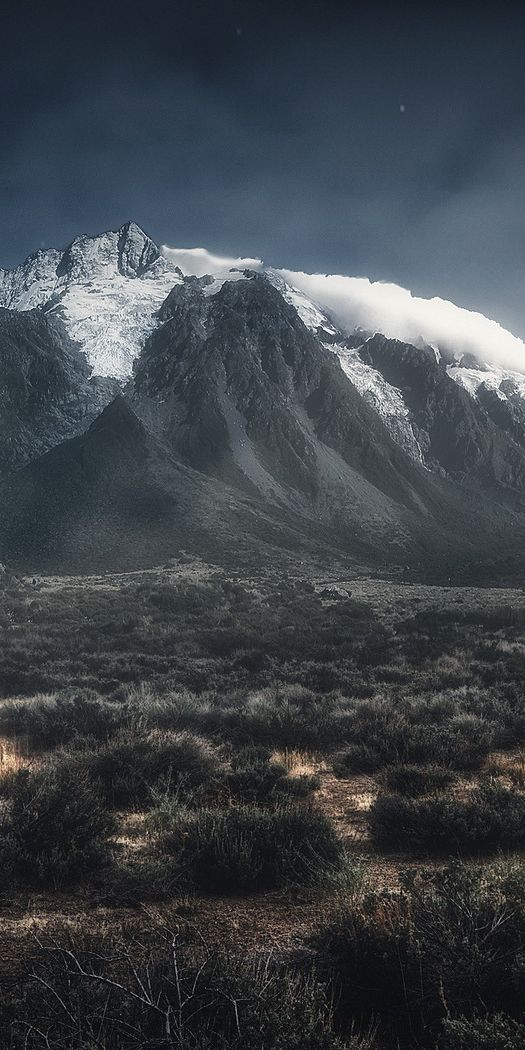 Majestic Mountain Landscape at Night