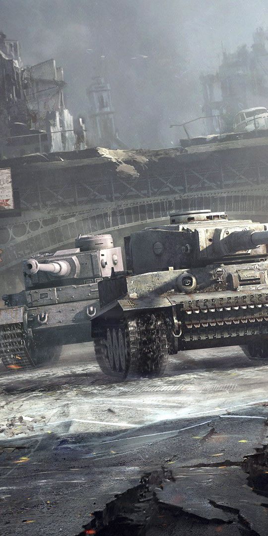 Gray World of Tanks Mobile Wallpaper