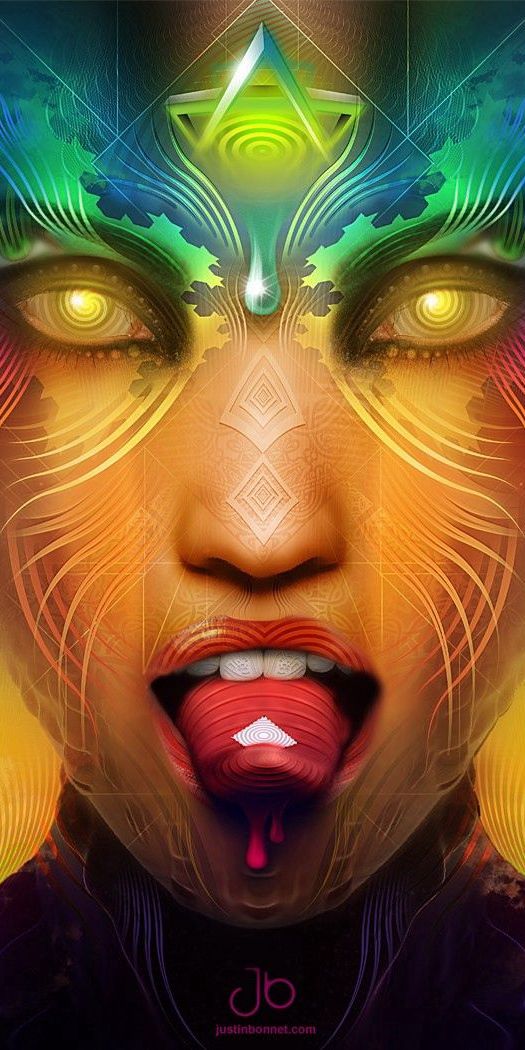 Multicolored Abstract Face Mobile Wallpaper: A Unique Visual Experience