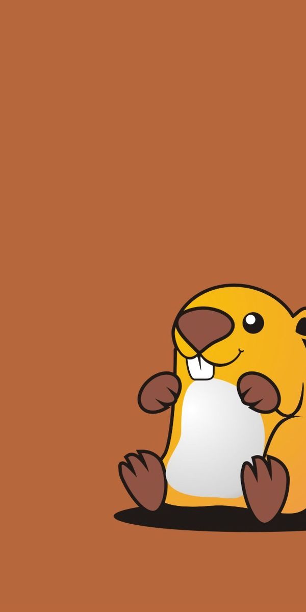 Adorable Vector Beaver Wallpaper for Mobile Phones