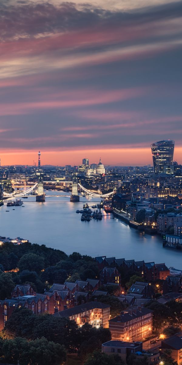 Breathtaking Sunset Over Tower Bridge and the Thames River