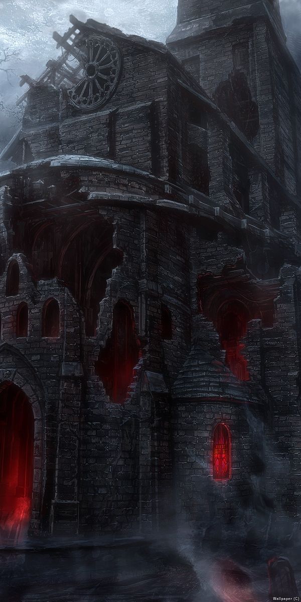 Gothic Architecture from Diablo - Dark and Atmospheric Mobile Wallpaper