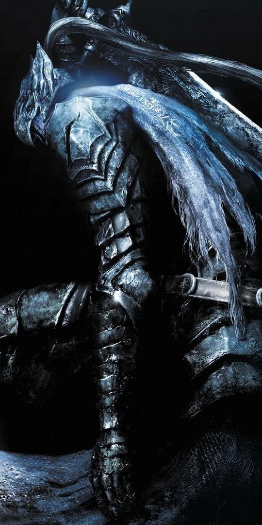 High-Quality Phone Wallpaper of a Dark Warrior with a Weapon