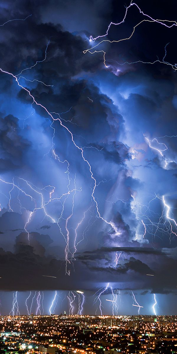 Breathtaking Lightning Photography Captured Over City at Night
