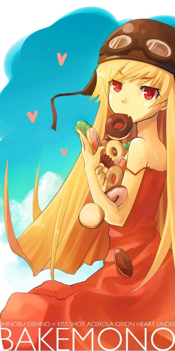 Phone wallpaper: Monogatari (Series), Shinobu Oshino, Anime free download