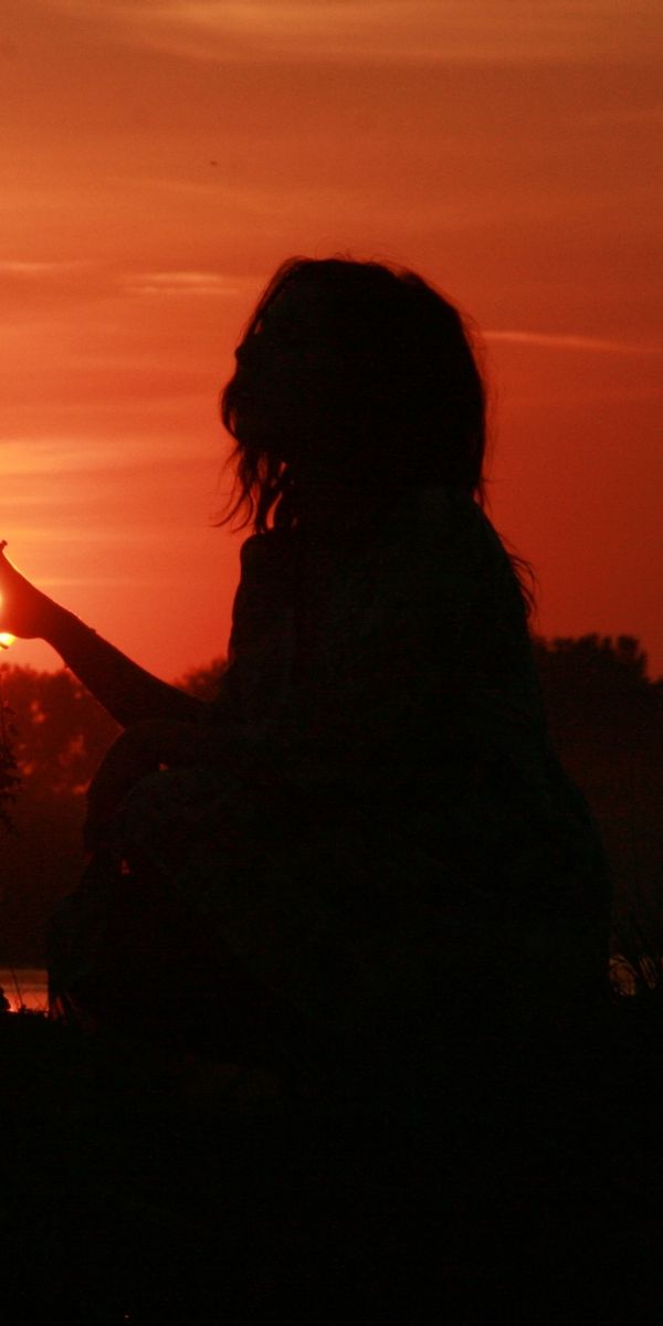 Phone wallpaper: Sunset, Love, Silhouette, Photography, Romantic free download