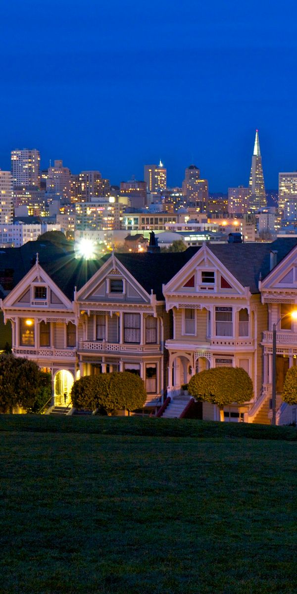 Phone wallpaper: The Painted Ladies, San Francisco, Cities, Man Made, City free download